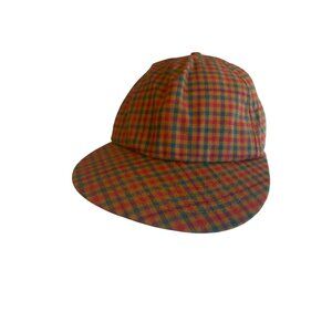 Gap Multicolor Plaid Cotton Baseball Cap M/L Made In Taiwan